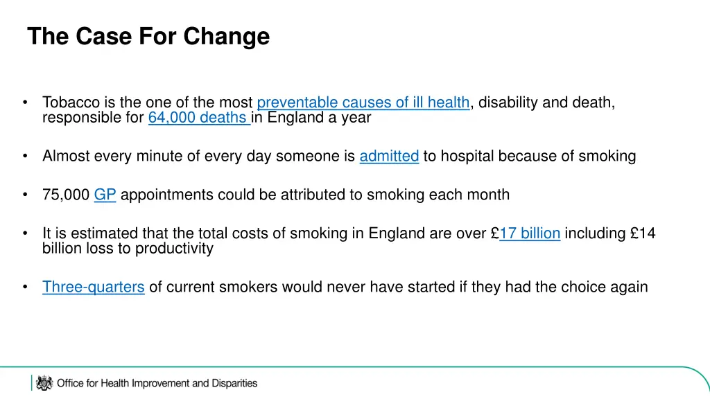 the case for change