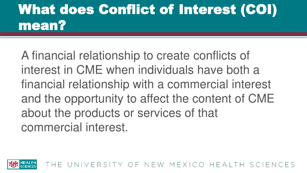 what does conflict of interest coi what does