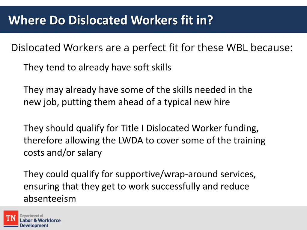 where do dislocated workers fit in