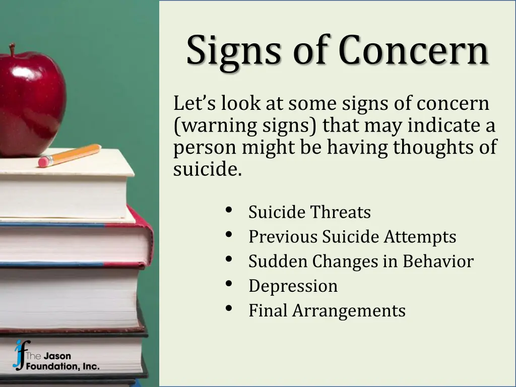 signs of concern