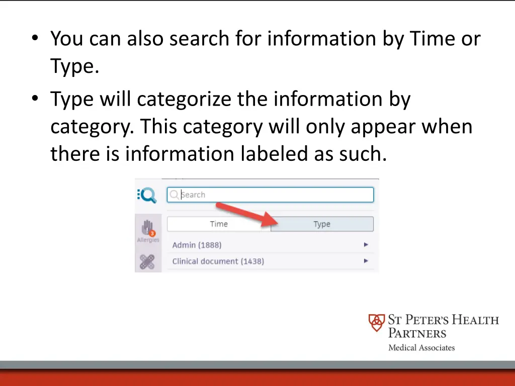 you can also search for information by time