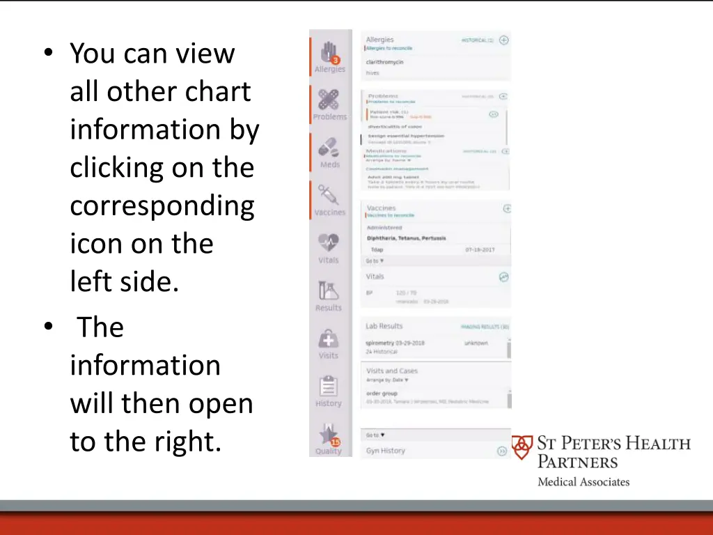 you can view all other chart information