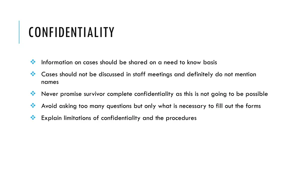 confidentiality