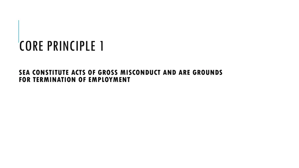 core principle 1 sea constitute acts of gross