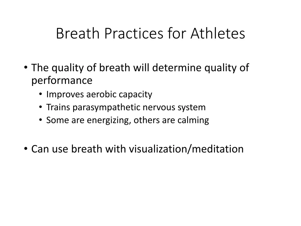 breath practices for athletes