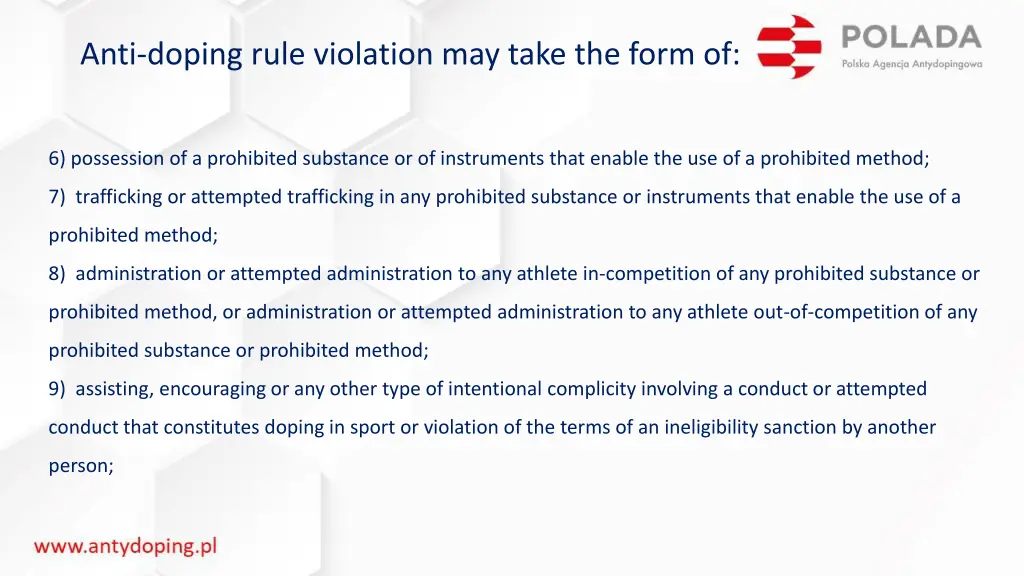 anti doping rule violation may take the form of 1