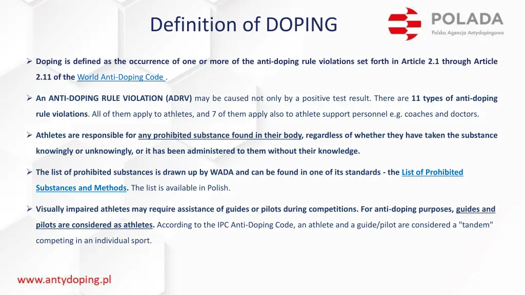 definition of doping