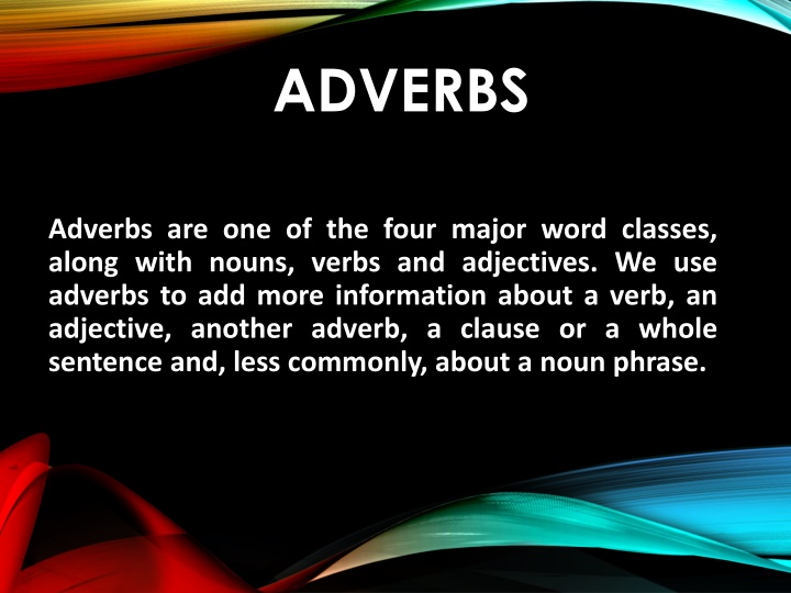 adverbs