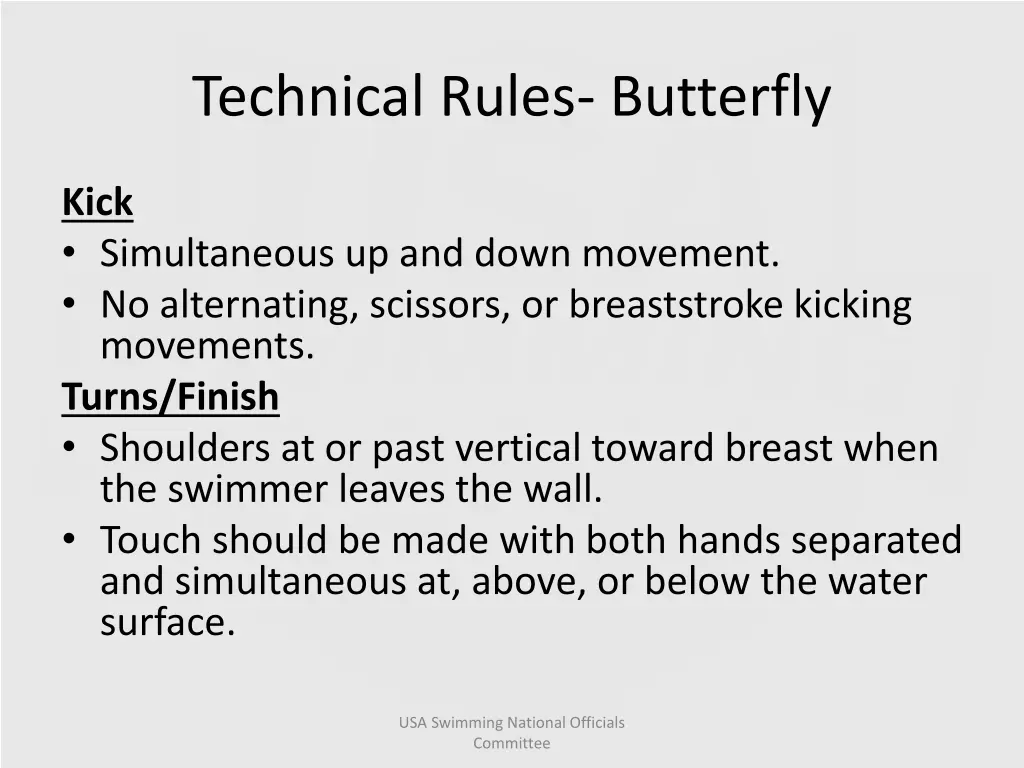 technical rules butterfly 1