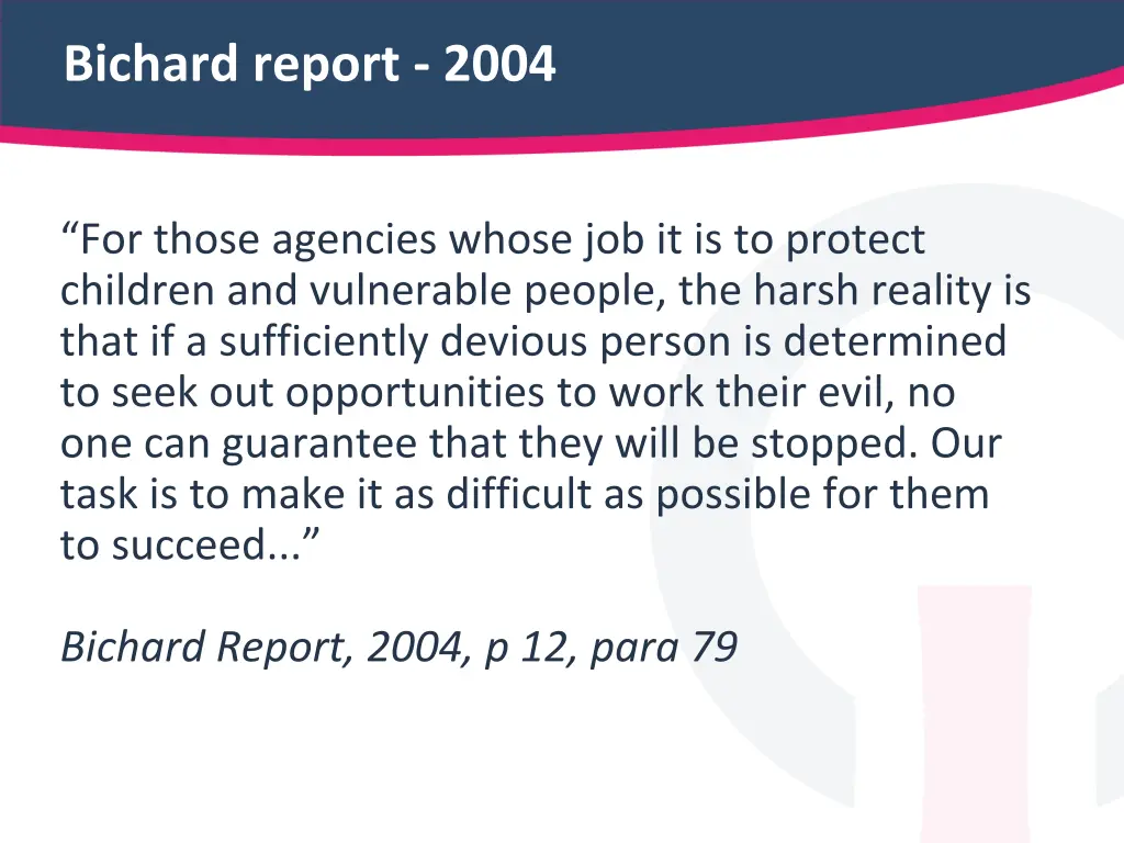 bichard report 2004