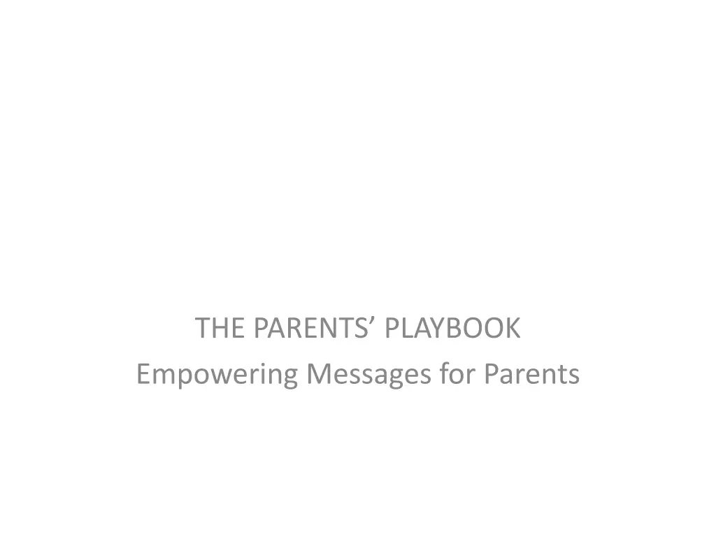 the parents playbook