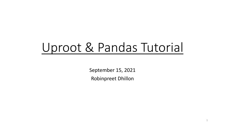 uproot pandas tutorial