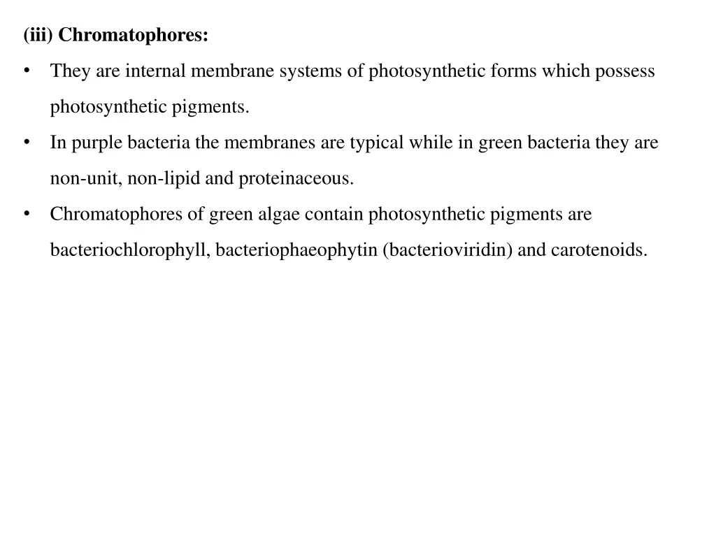 iii chromatophores