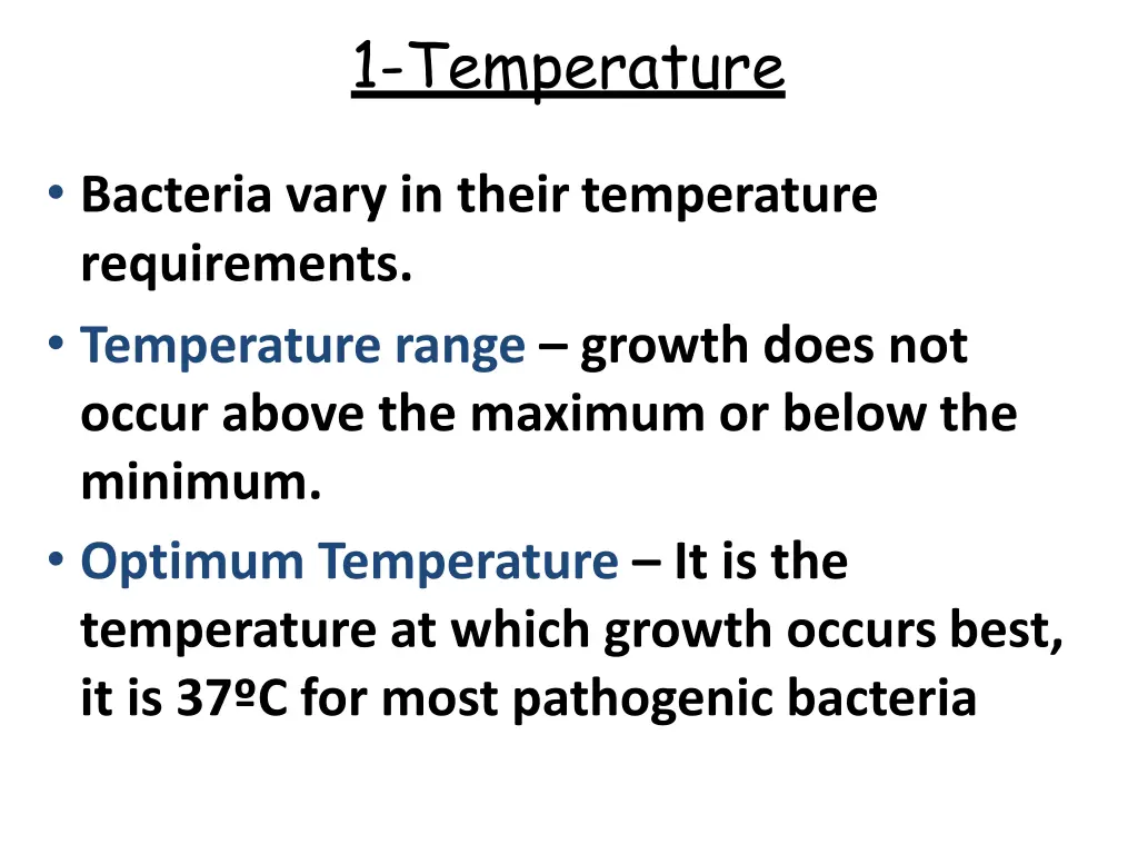 1 temperature