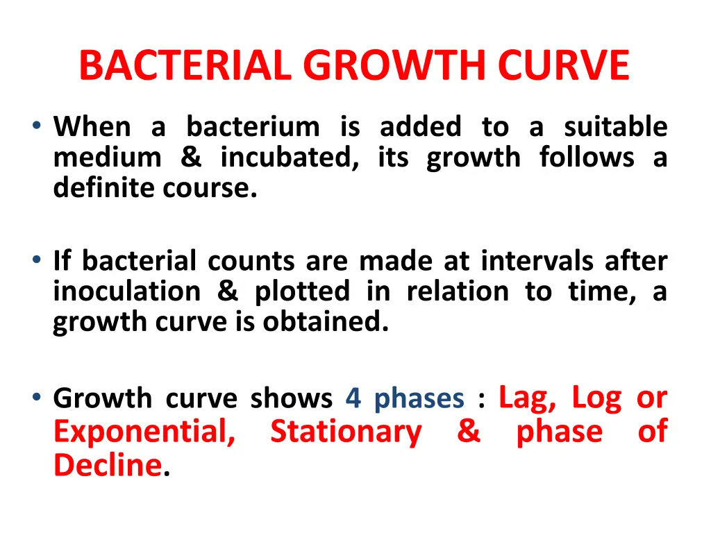 bacterial growth curve