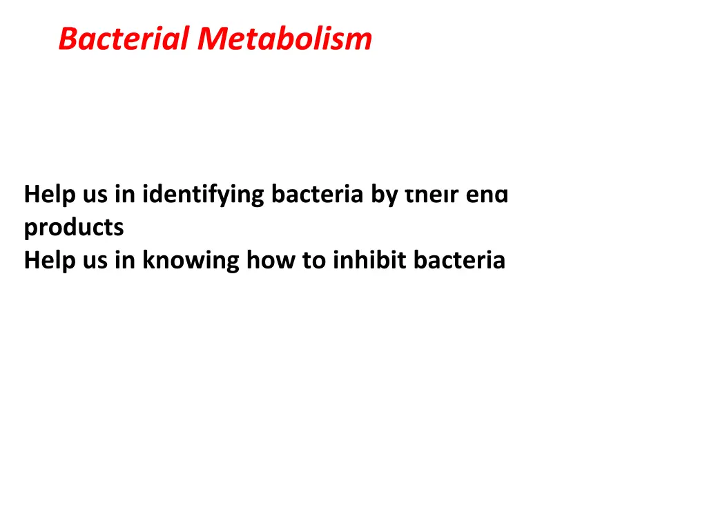 bacterial metabolism