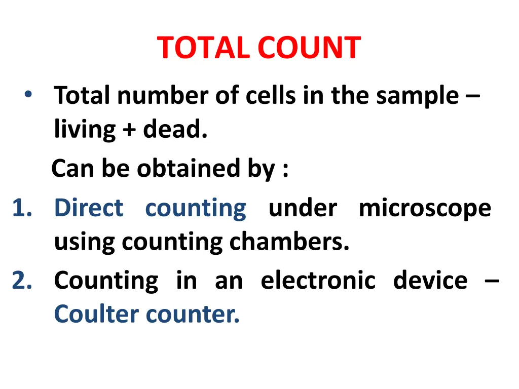 total count