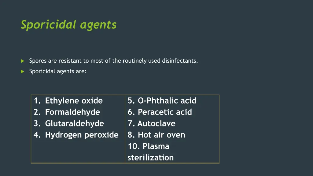 sporicidal agents