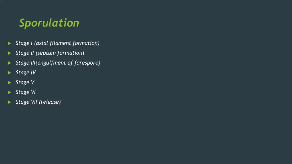 sporulation 1