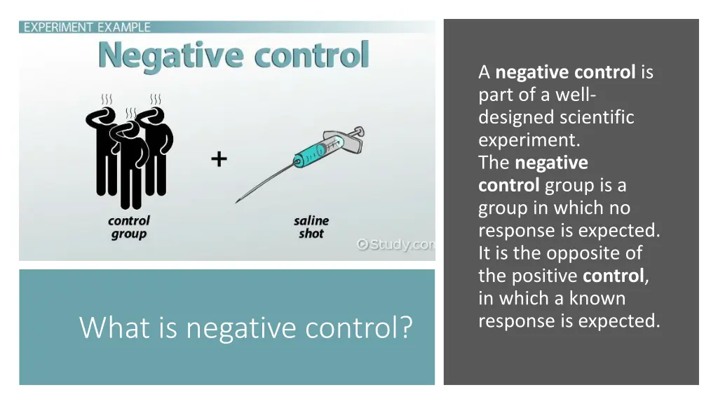 a negative control is part of a well designed