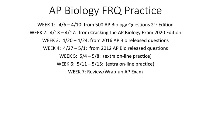 ap biology frq practice