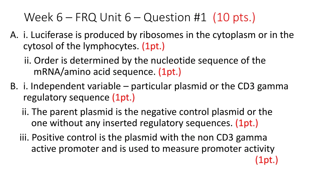 week 6 frq unit 6 question 1 10 pts