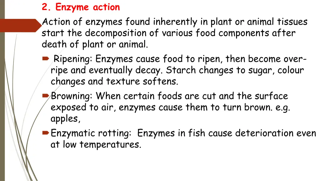 2 enzyme action action of enzymes found