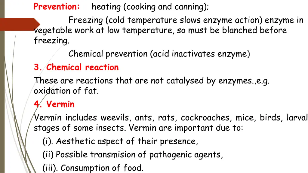 prevention heating cooking and canning freezing