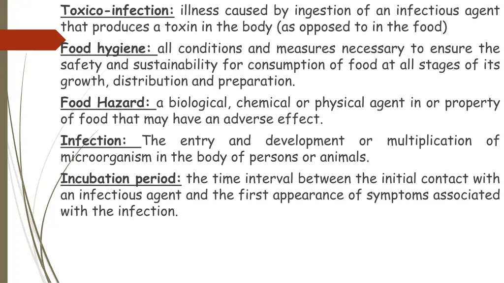 toxico infection illness caused by ingestion