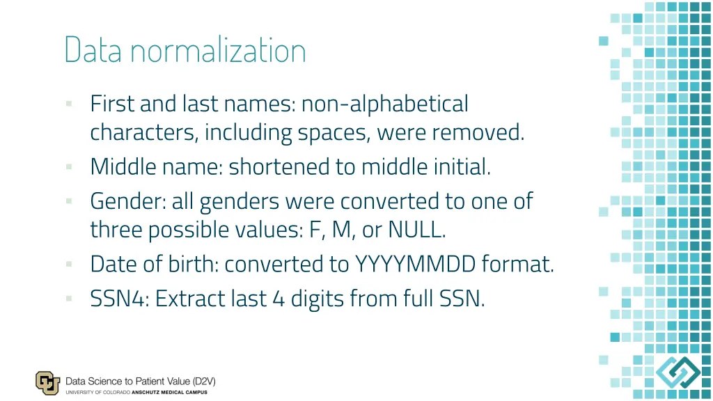 data normalization