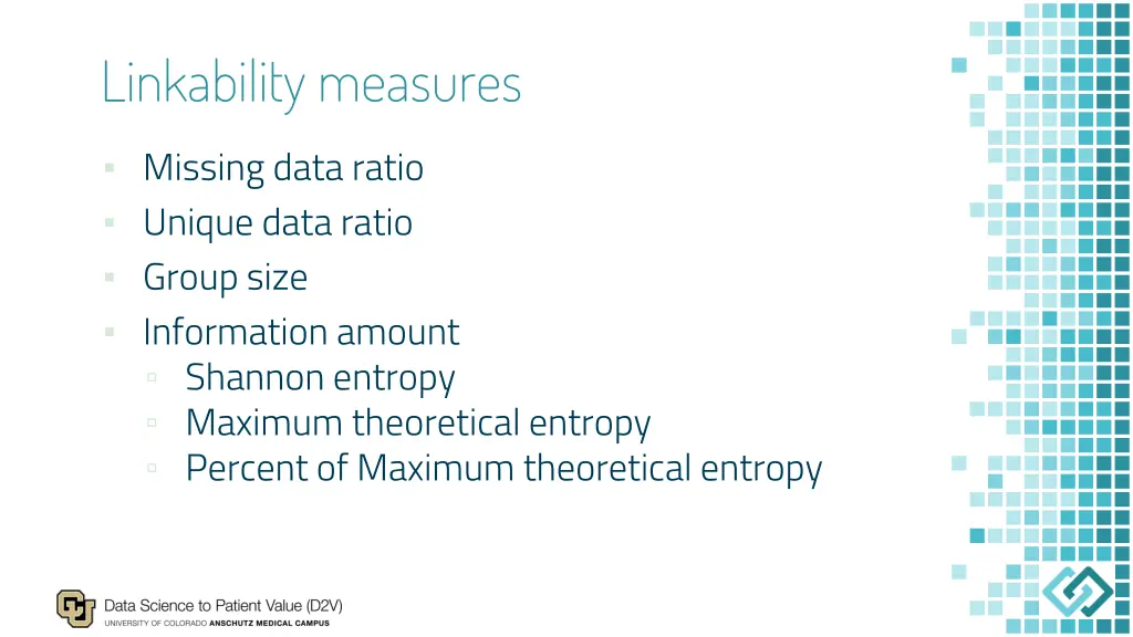 linkability measures