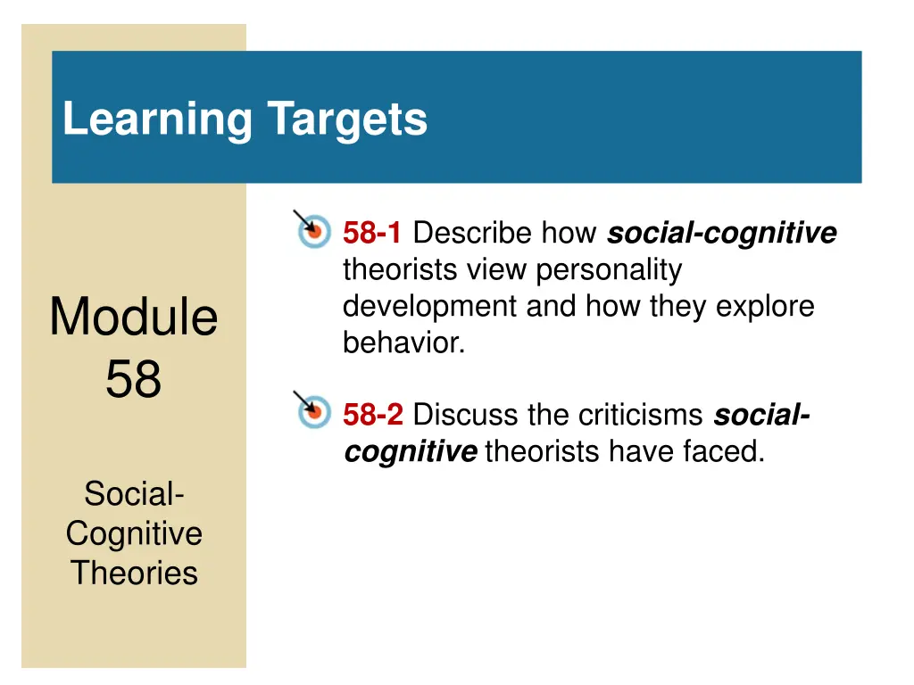 learning targets