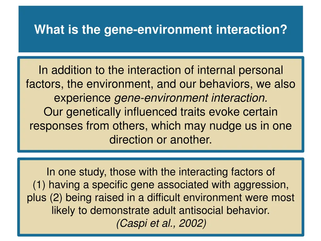 what is the gene environment interaction