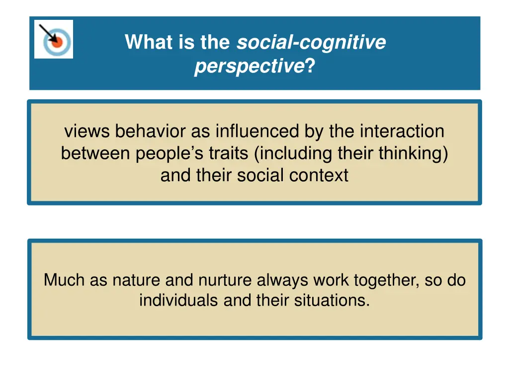 what is the social cognitive perspective