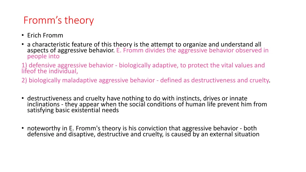 fromm s theory