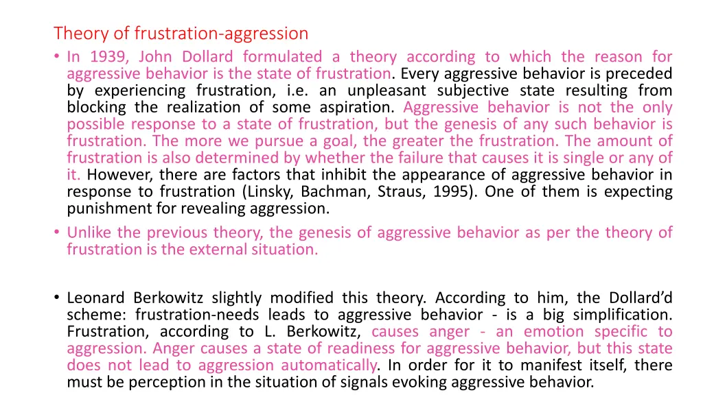 theory of frustration aggression in 1939 john