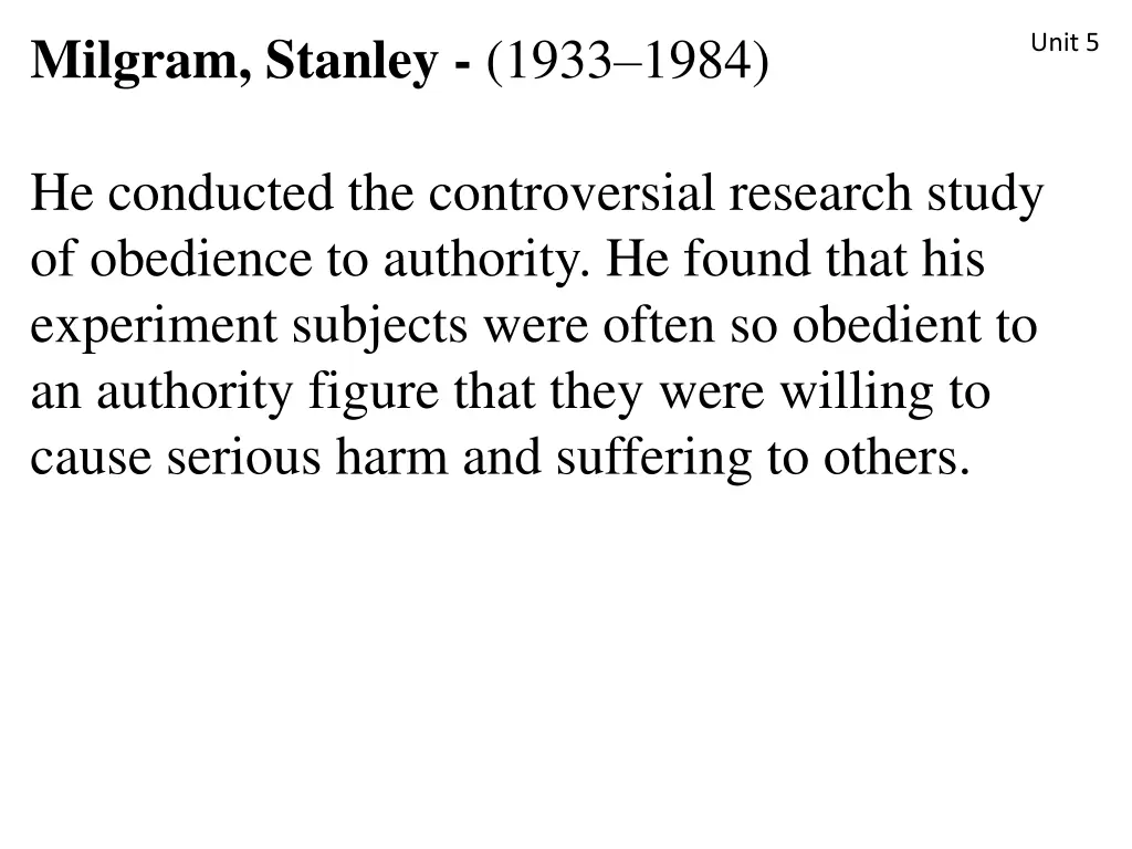 milgram stanley 1933 1984