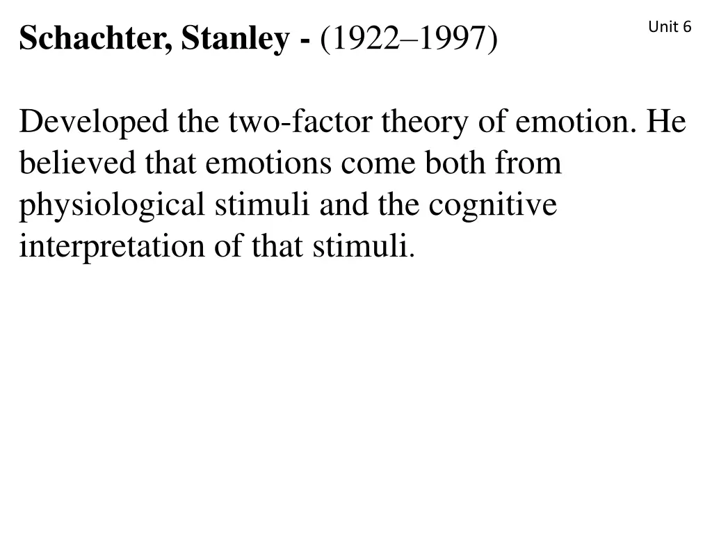 schachter stanley 1922 1997