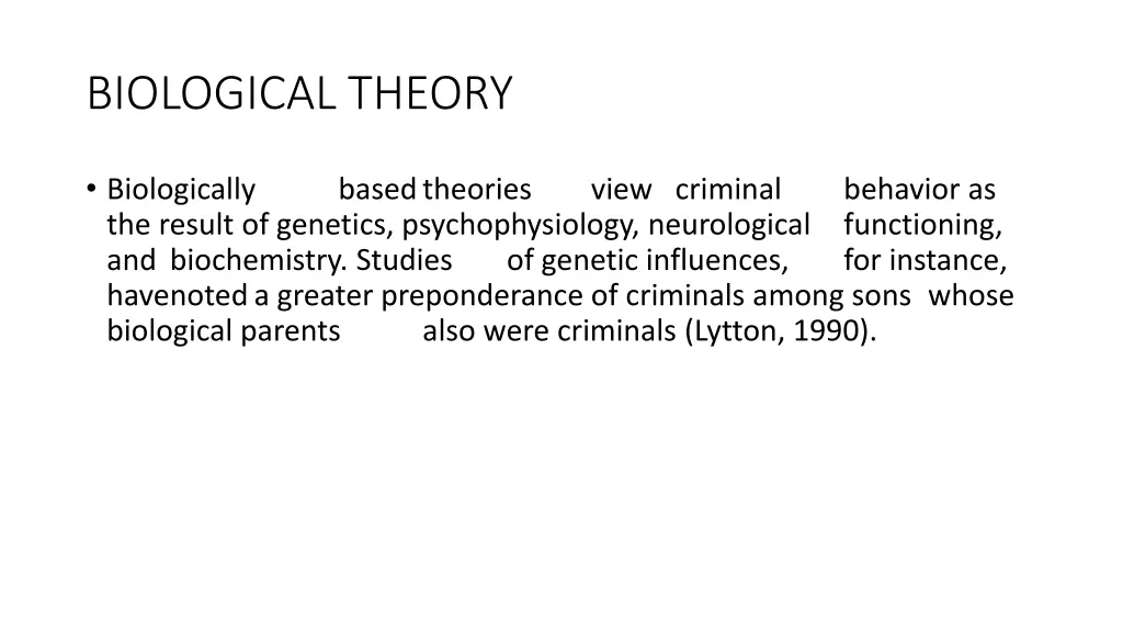 biological theory