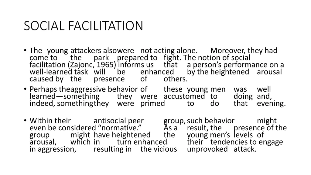 social facilitation