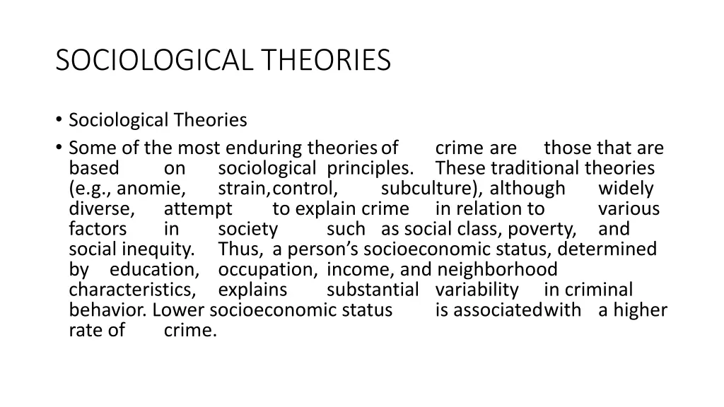 sociological theories