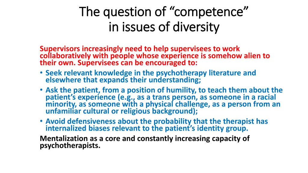 the question of competence the question