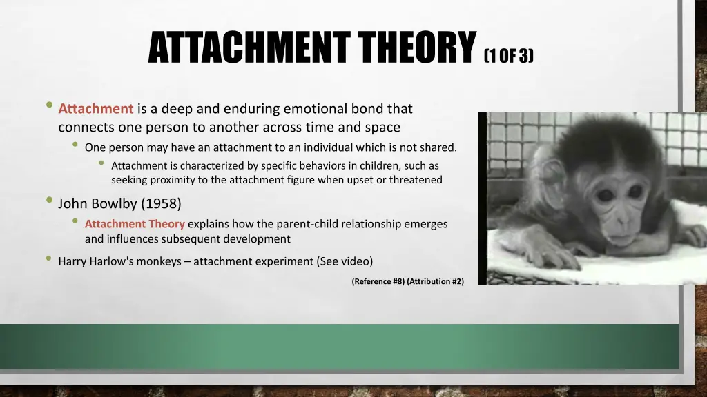 attachment theory 1 of 3