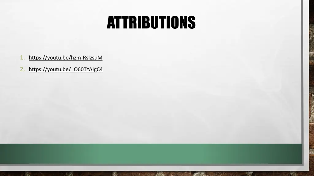 attributions