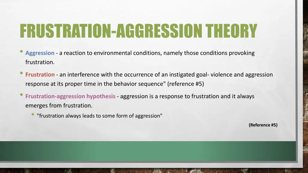 frustration aggression theory aggression