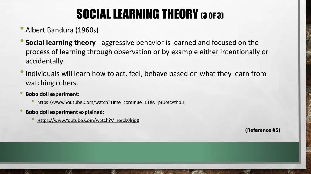 social learning theory 3 of 3 albert bandura