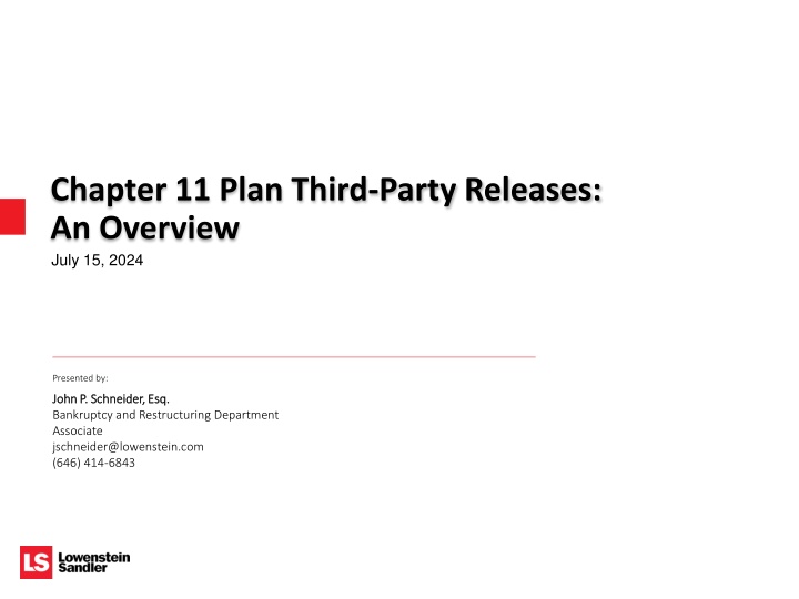 chapter 11 plan third party releases an overview