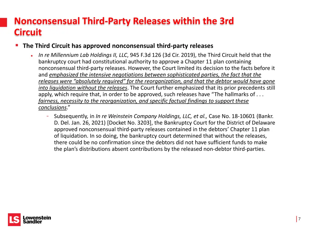 nonconsensual third party releases within