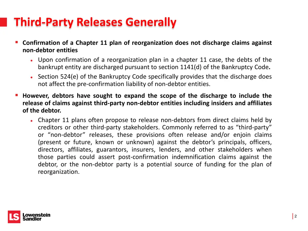 third party releases generally