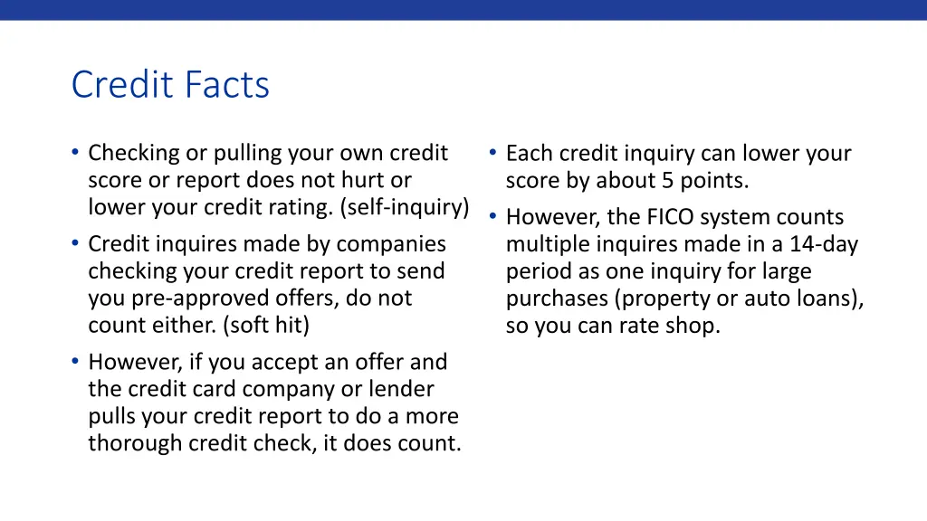 credit facts